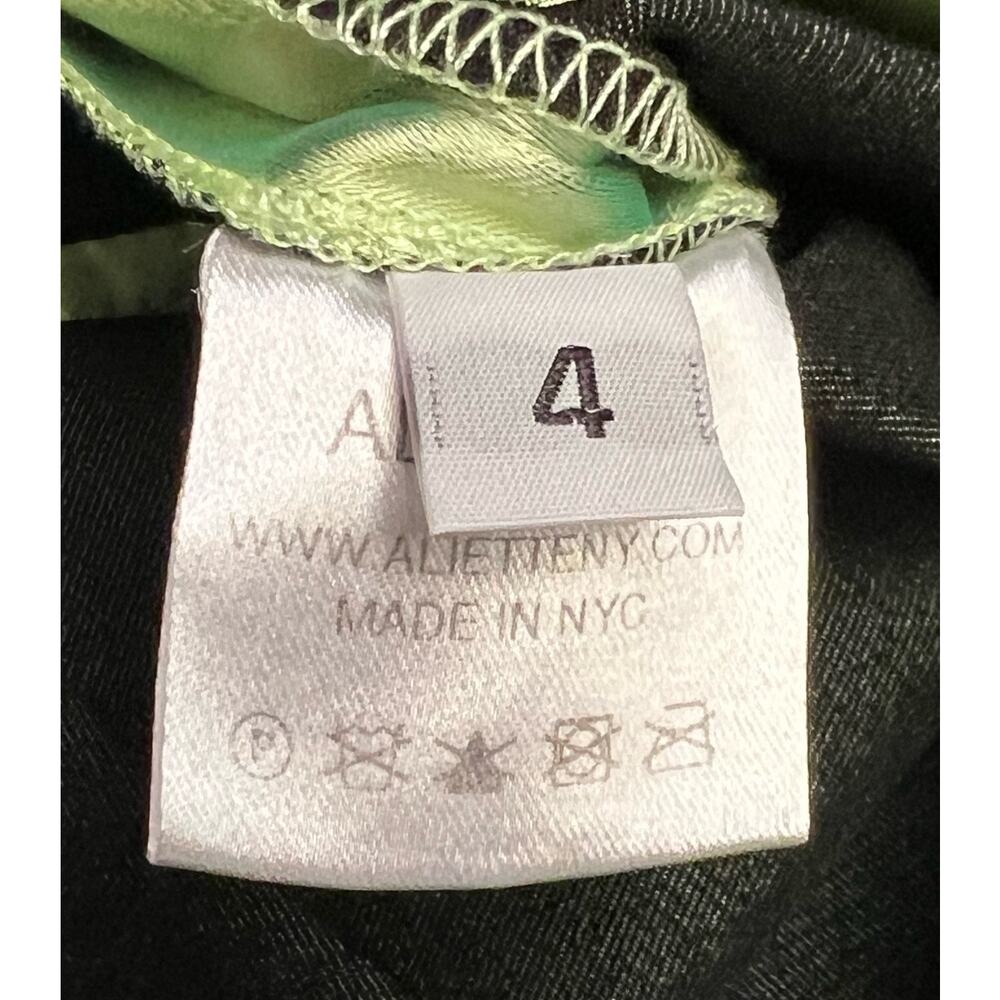 Aliette Green Silk Wide Leg Pants 4 - Picture 14 of 15